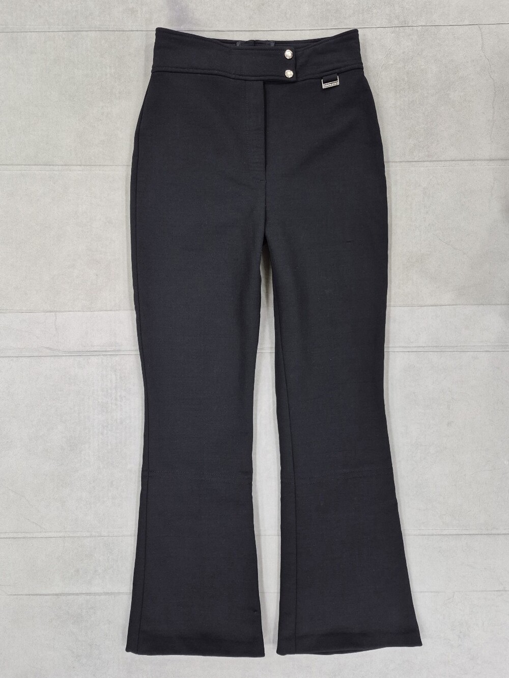 Vtg Edelweiss ski pants women's 27 black bootcut insulated stretch with stirrups